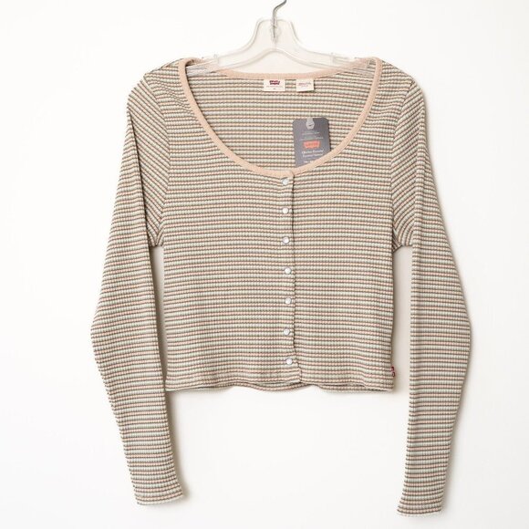 Levi's Snap Button Top Long Sleeve Striped Britt - Picture 3 of 12